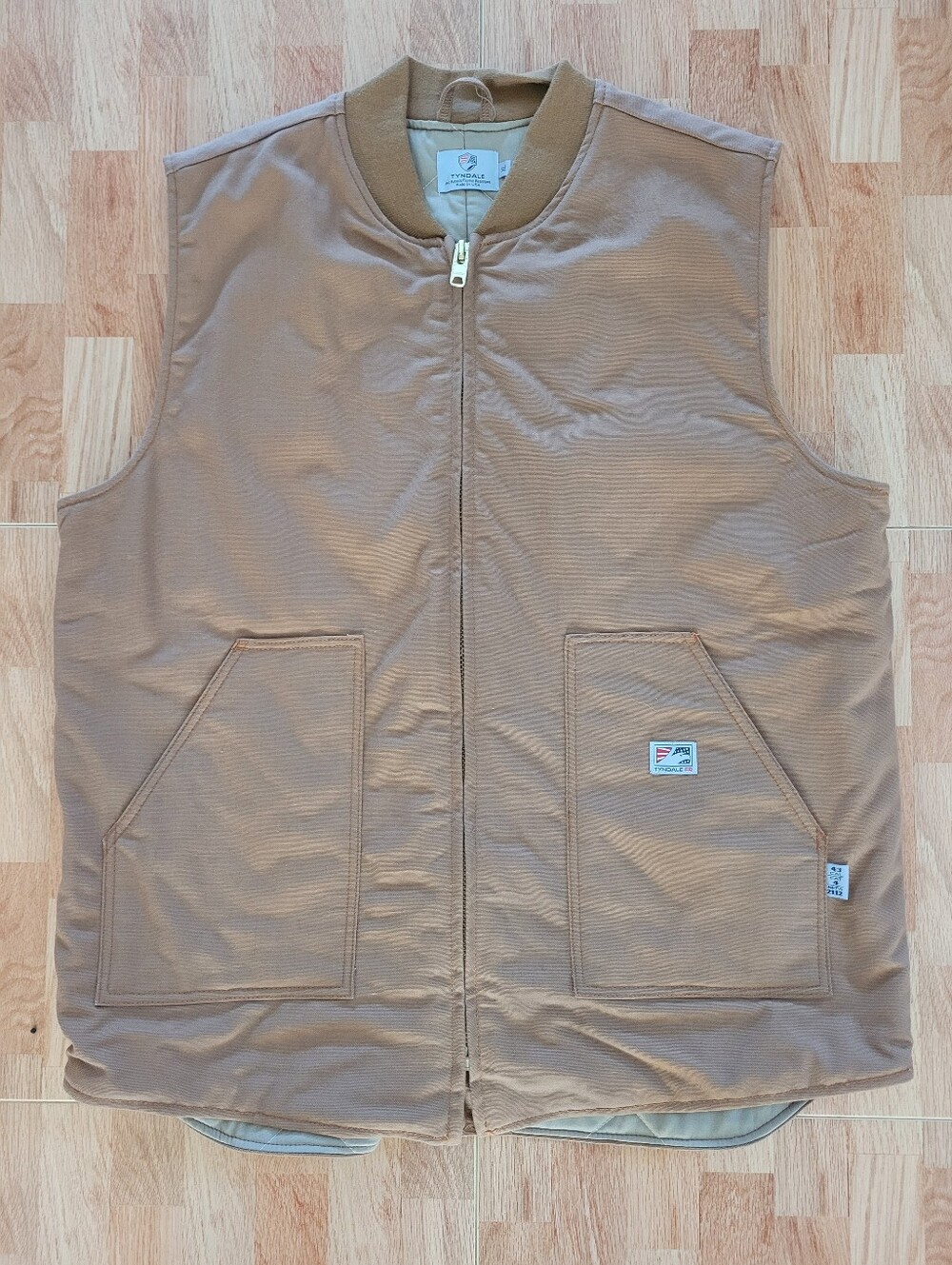 Tyndale Men's Tan Workwear Quilted Vest NEW!